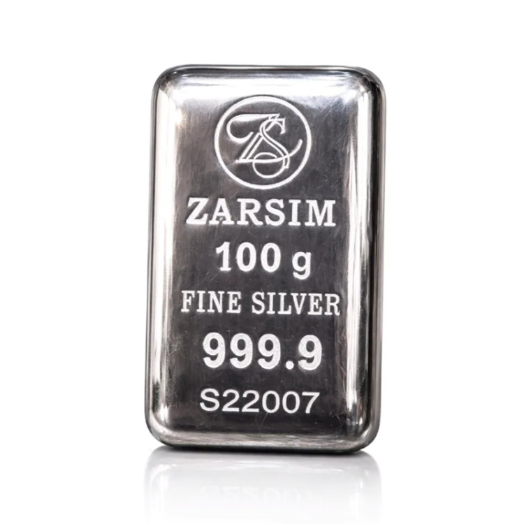 شمش نقره 100 گرمی