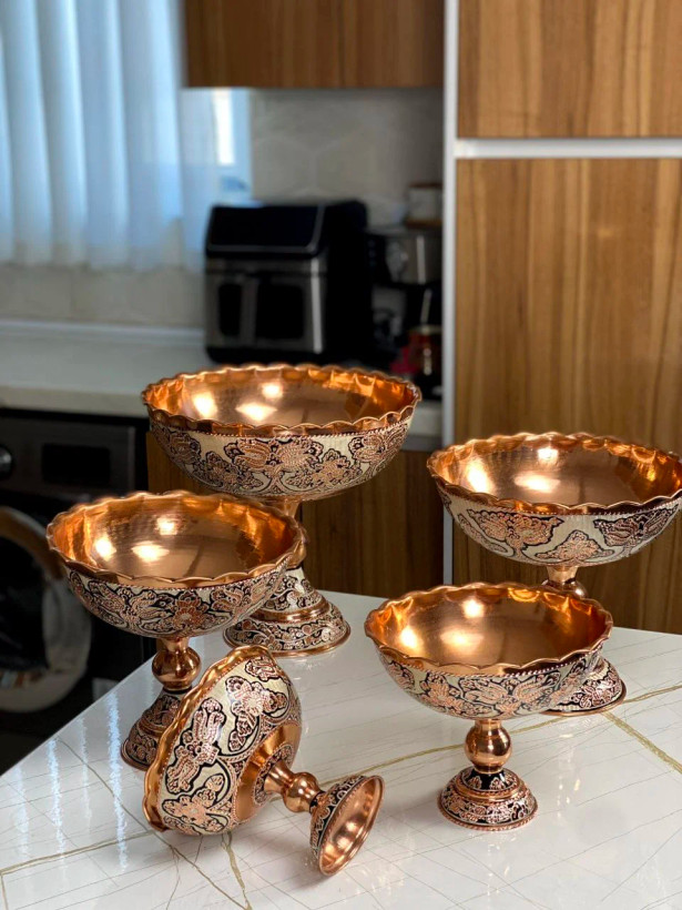 شکلاتخوری مسی نقرهکوب هامون