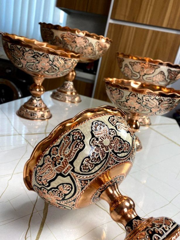 شکلاتخوری مسی نقرهکوب هامون