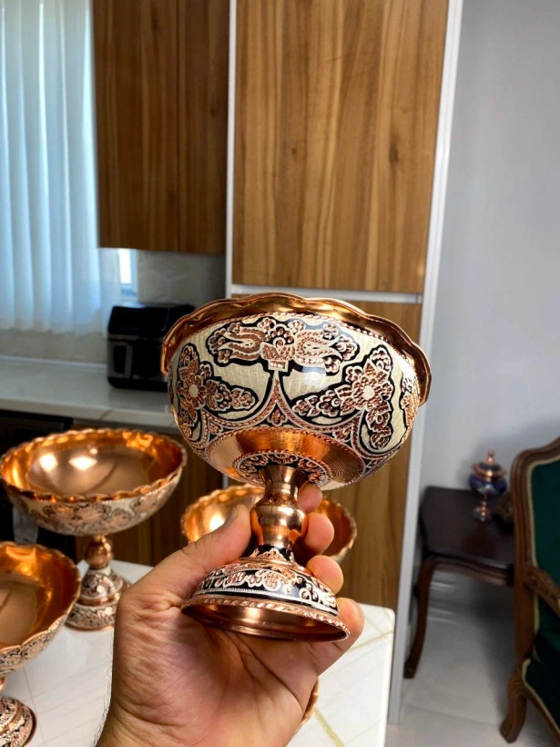 شکلاتخوری مسی نقرهکوب هامون